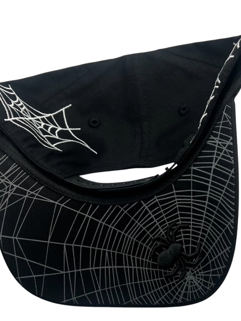 True Brvnd Spider Dallas Hat Halloween Black Spider Web Streetwear OS - Picture 3 of 7